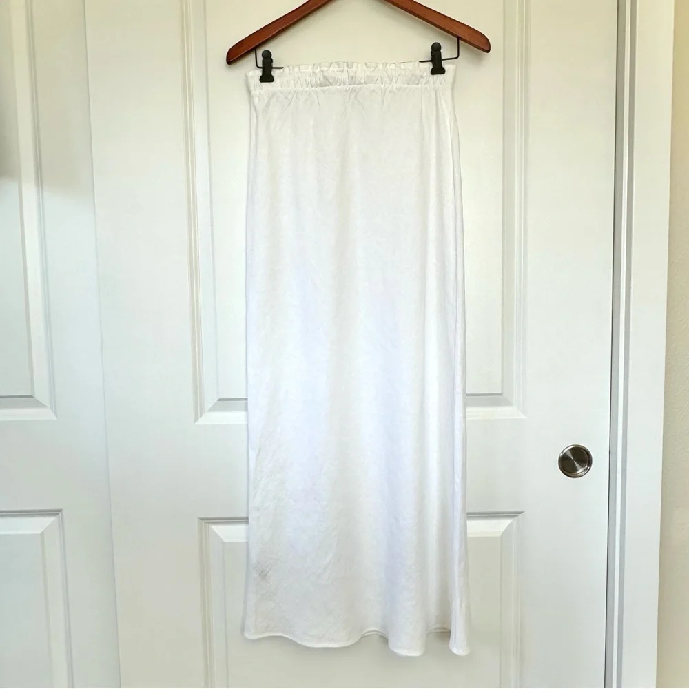 NWT Zara 100% Linen White Maxi Skirt - Picture 7 of 15